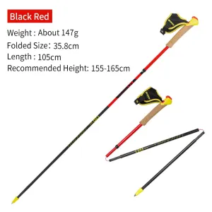 AONIJIE Ultralight Folding Carbon Fiber Hiking Poles with Quick Lock System-E4212