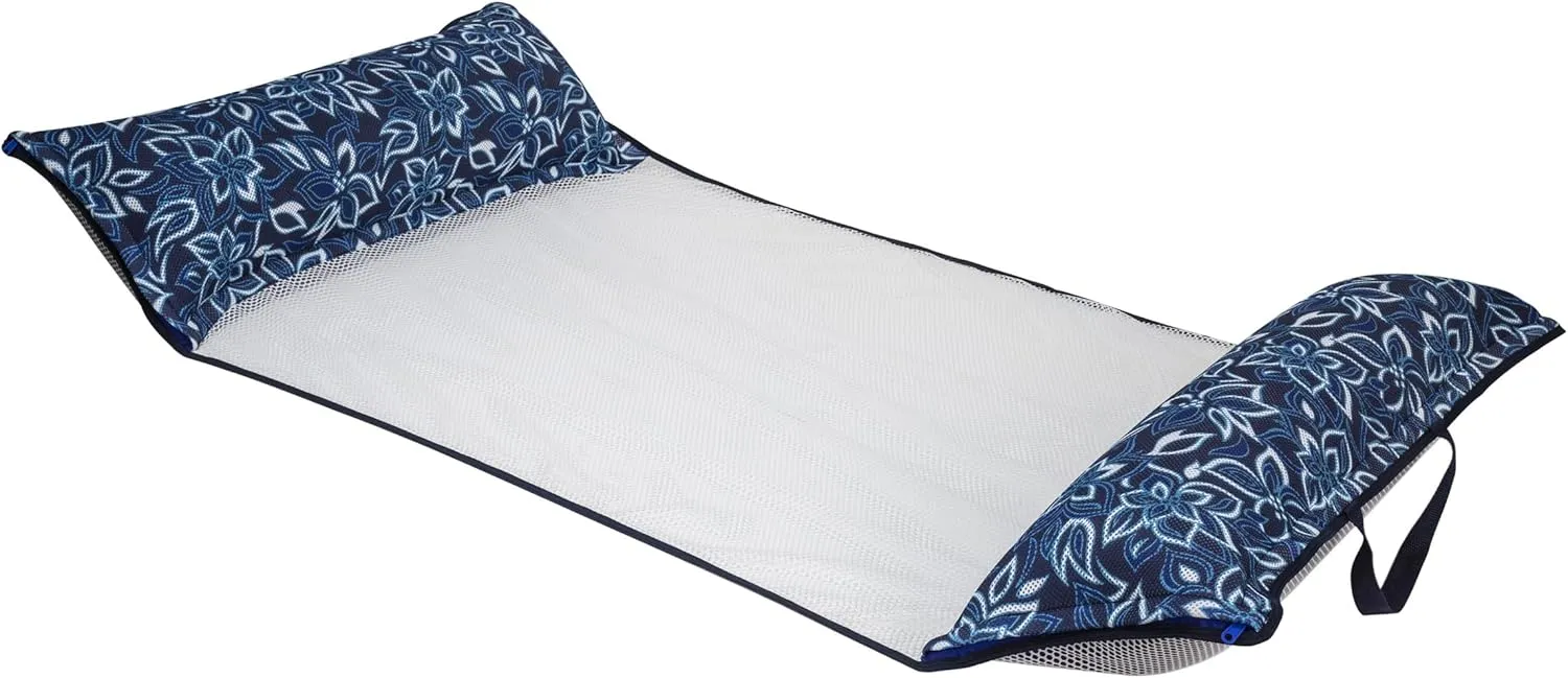Aqua 4-in-1 Monterey Supreme XL Pool Float and Water Hammock, Multi-Purpose, Inflatable Pool Floats for Adults with Thick, Durable Material, Orchid Blue
