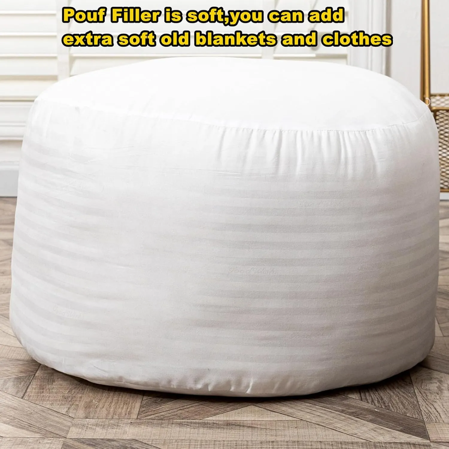 Asuprui Pouf Ottoman Filling Footstool Filler Polyfill Stuffing Stuffing Ottoman Filler Pouf Insert Bean Bag Filler 20x20x12 Inches Round Floor Bean Bag Chair Filling
