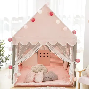 Avrsol Kids Play Tent with Padded Mat - Large Playhouse Children Play Castle Fairy Tent for Girls Birthday Gift