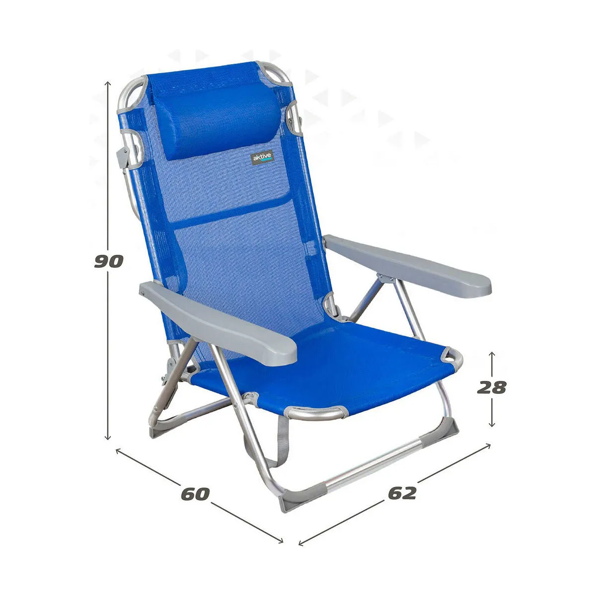 Beach Chair Colorbaby 48 x 60 x 90 cm Blue