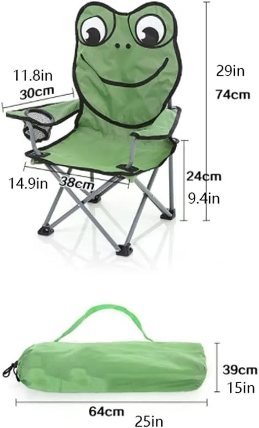 Beach Chair Cute Camping Chair Compact Folding Chair with Mesh Cup Holder,Safety Lock,600D Thicken Fabric (Color : A)