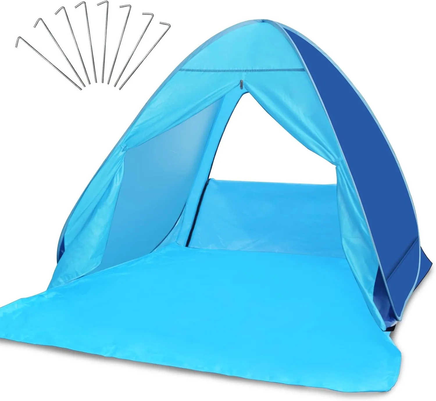 Beach Tent Kratax Pop Up Beach Tent for 1-2 Adults, Rated UPF50  for UV Protection, Waterproof Sun Shelters for Family Camping, Beach, Fishing, Picnic