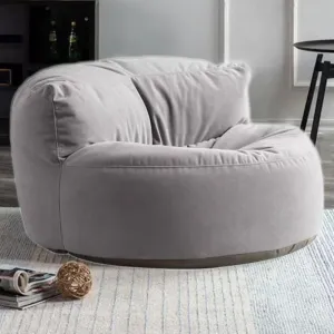 Bean Bag Chair Chenille Bean Bag Cover（No Filler） Washable Ultra Soft Pouf Ottoman Kids Adults Beanbag Chair Lazy Armchair Couch Floor Seating Living Room Furniture (Color : Light Gray, Size : 100cm