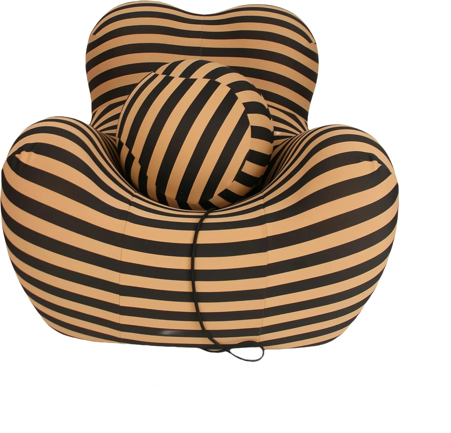 Bean Bag Chair - Memory Foam Bean Bag Chair for Adults, Comfy High-Resilience Single Sofa, Small Space Floor Chair, Chaise Lounge for Living Room, Bedroom (Black Yellow, Ball)