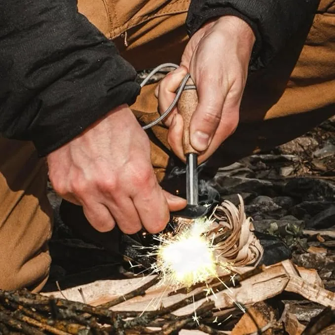 überleben Fire Starter for Survival - Waterproof Flint and Steel - Camping Fire Starter