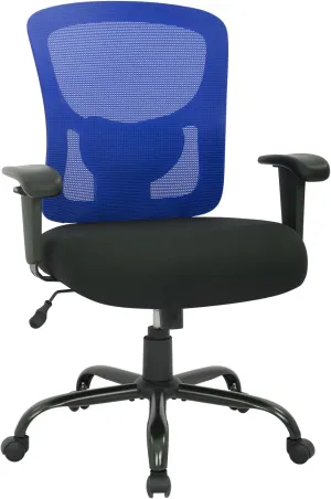 BestOffice Big and Tall Office Chair 400lbs Desk Chair Mesh Computer Chair with Lumbar Support Wide Seat Adjust Arms Rolling Swivel High Back Task Executive Ergonomic Chair for Home Office (Blue)