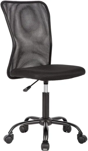 BestOffice Ergonomic Office Chair Desk Chair Mesh Computer Chair Armless Back Support Modern Executive Rolling Swivel Chair with Lumbar Support（Black）