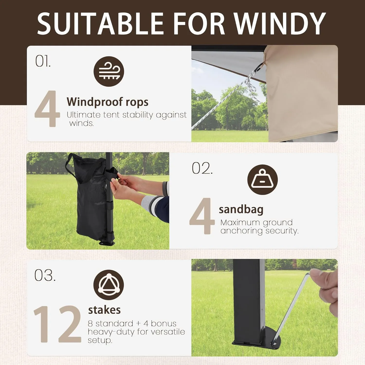 Bezeseller 13x13 Pop Up Gazebo Tent with Mosquito Netting – Quick Set Up, Water-Resistant Outdoor Canopy for Patio, Garden, Backyard, and More