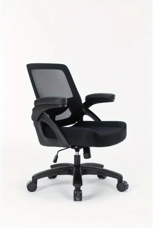 Big and Tall Office Chair 400lbs with Flip-up Arms, Mesh Ergonomic Heavy Duty Computer Chair Desk Chair Wide Seat, Executive Swivel Task Rolling Chairs for Heavy People