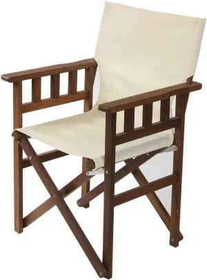 BYER OF MAINE, Pangean Campaign Chair, Natural, 20" D x 23.5" W x 36" H, Holds Up to 250 lbs, Hardwood, Perfect for Patio/Deck, Wood Folding Chairs, Patio Chair, Deck Chair, Wood Camp Chair