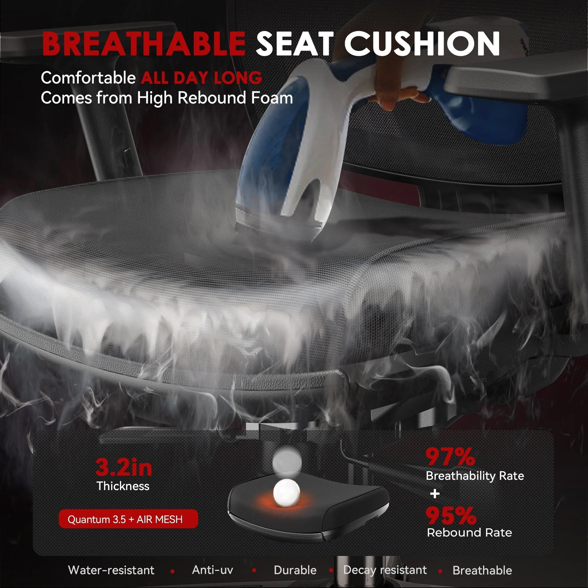 CabeVibe High Back Mesh Computer Office Chair Desk Chair with Swivel Rolling