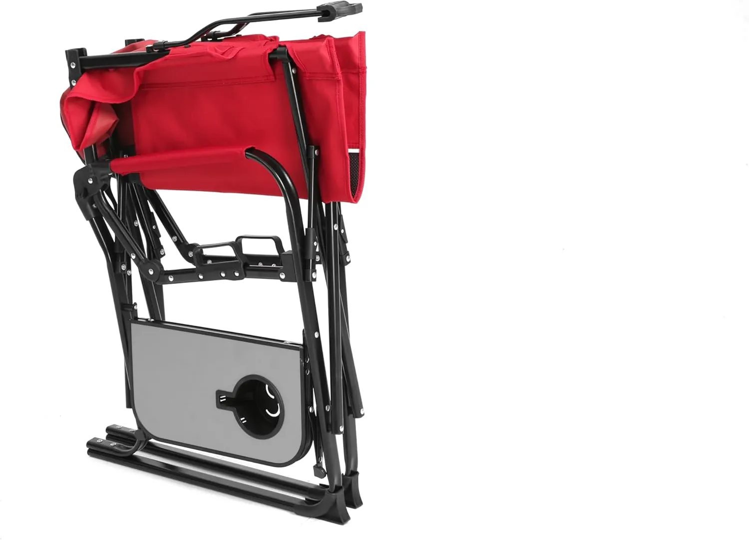 Camping Directors Chair, Heavy Duty,Oversized Portable Folding Chair with Side Table, Pocket for Beach, Fishing,Trip,Picnic,Lawn (Red)