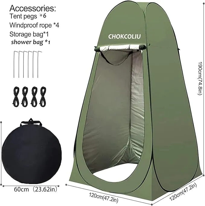 Camping Shower Tent Privacy Tent - Pop Up Changing Toilet Portable Sun Shelters Dressing Room Instant Outdoor for Camping Hiking Beach Picnic Fishing with Carrying Bag Privacy Tent & Shower Bag