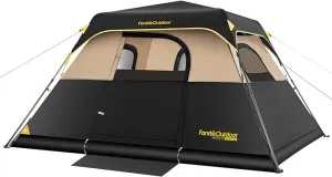 Camping Tent 4/6/8/10 Person Instant Cabin Tent Setup in 60s with Rainfly & Windproof Portable Tent with Carry Bag for Family Camping & Hiking, Upgraded Ventilation