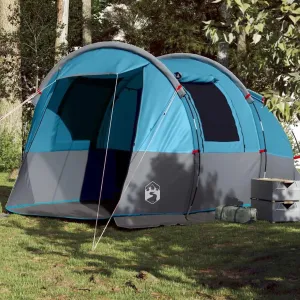 Camping Tent Tunnel 4-Person Blue Waterproof9KG
