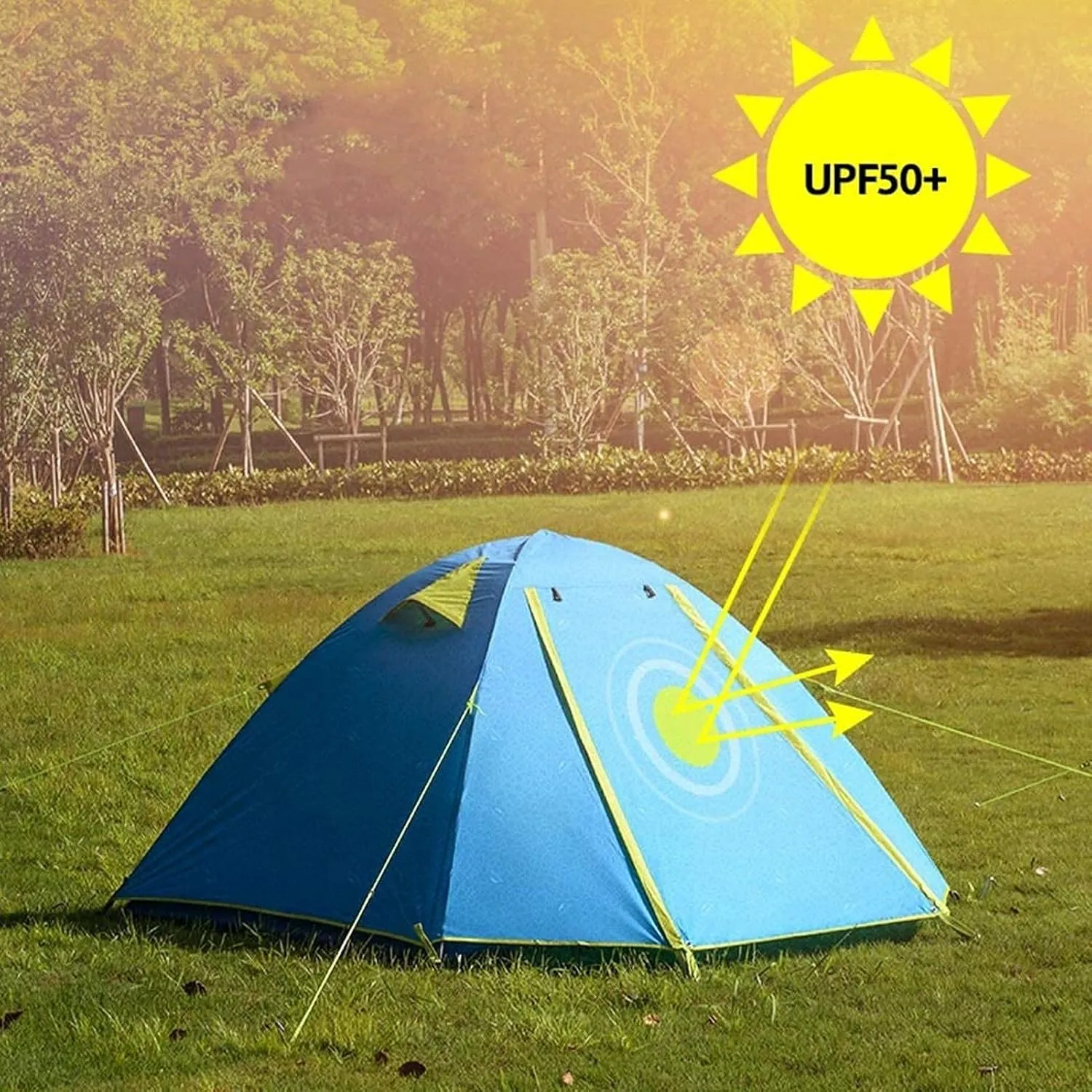Camping Tents, Camping Tents | 2-4 Person Family Tent Outdoor Double Waterproof Sunscreen | Very Suitable for The Beach, Outdoors, Travel, Hiking (4 M
