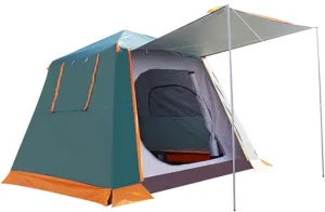 Camping Tent,Tents for Camping with Porch, Instant Automatic Pop Up Teepee, Easy Set Up Family Tent Perfect for Beach, Outdoor, Traveling, Hiking,, 240X240X190CM, Green