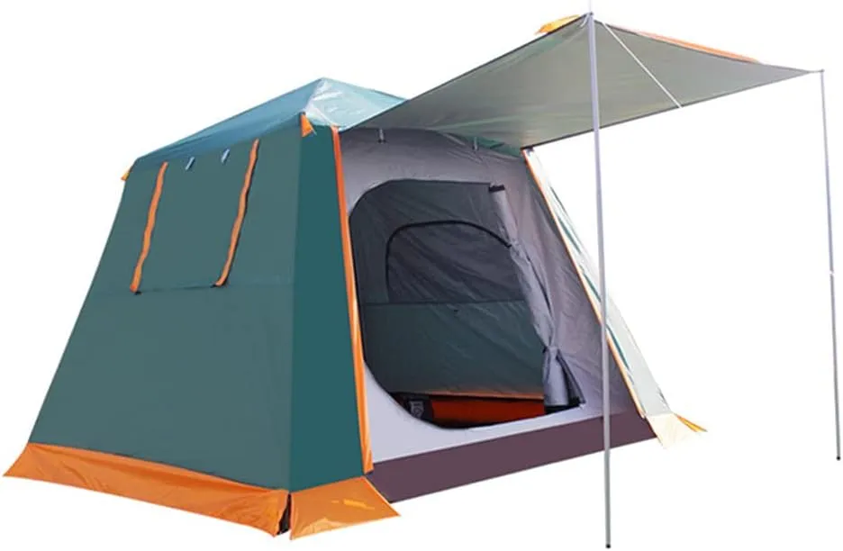 Camping Tent,Tents for Camping with Porch, Instant Automatic Pop Up Teepee, Easy Set Up Family Tent Perfect for Beach, Outdoor, Traveling, Hiking,, 240X240X190CM, Green