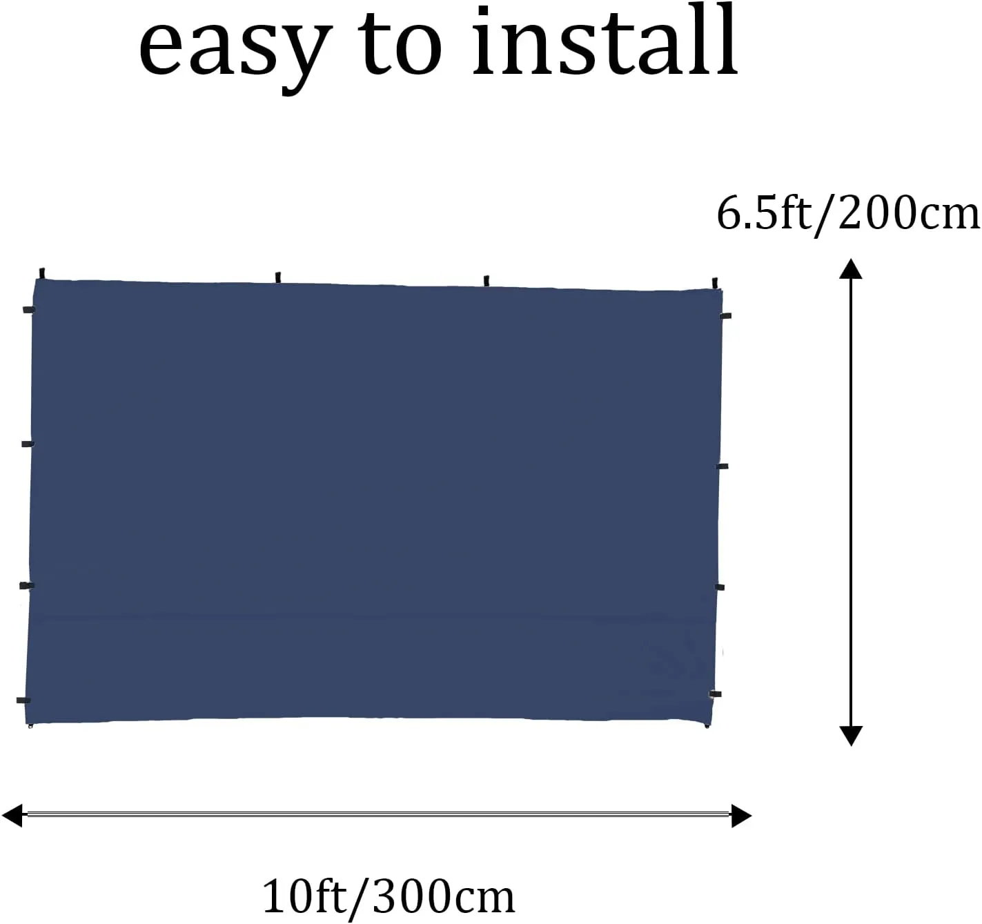 Canopy SunWall, 10x10ft Pop Up Canopy Sidewall for Instant Canopy Tent Gazebos, 1 Pack Sidewall Only Navy