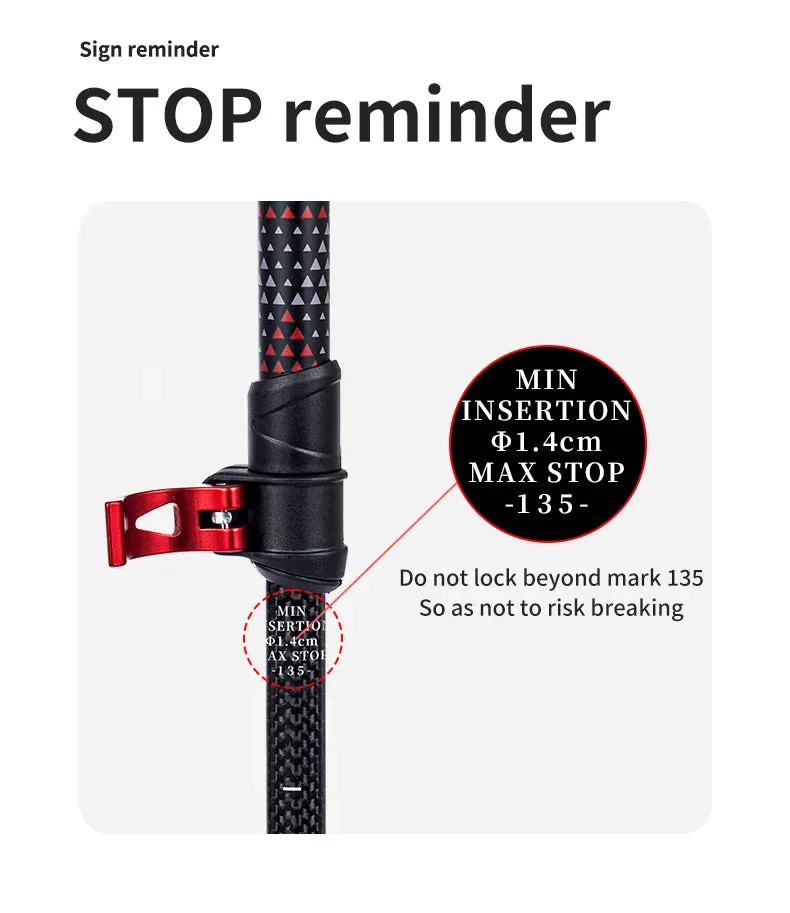 Carbon Fiber Collapsible Trekking Poles (2 Pack) – Lightweight Telescopic Hiking and Climbing Sticks