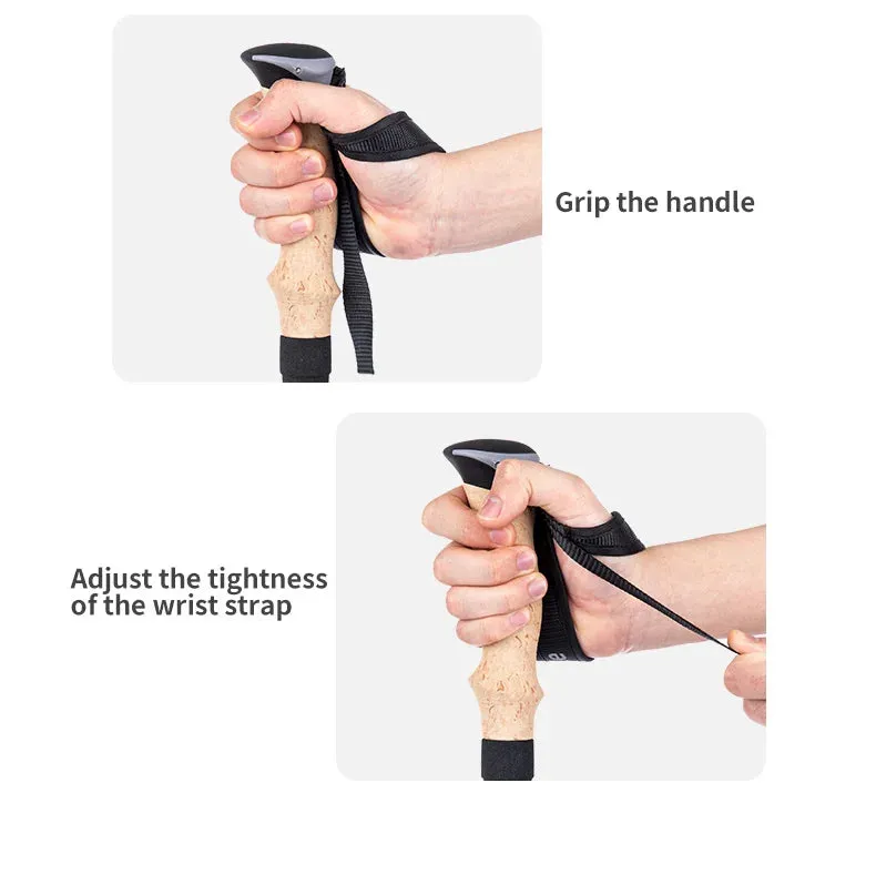 Carbon Fiber Collapsible Trekking Poles (2 Pack) – Lightweight Telescopic Hiking and Climbing Sticks