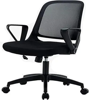 Chair Office Ergonomic Chair Rotating Handrail Small Space Dedicated Breathable Mesh Swivel Chair Bearing Weight (Color : Dolphin Waves)