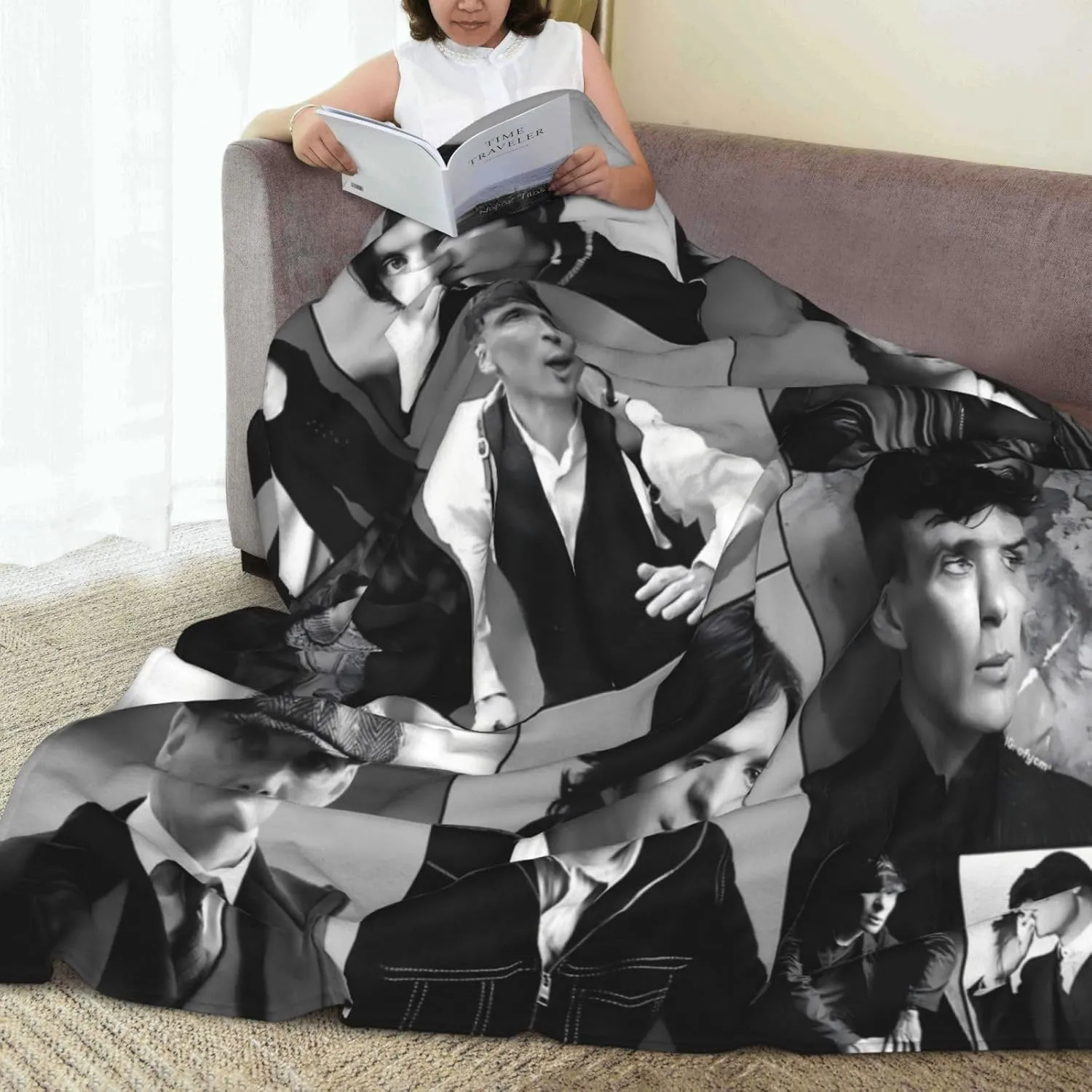 Cillian Murphy Blanket Flannel Fleece Printed Throw Blankets Ultra Soft Micro Warm Blanket for All Season Bedding Chair Sofa Couch Bed 50"x40"