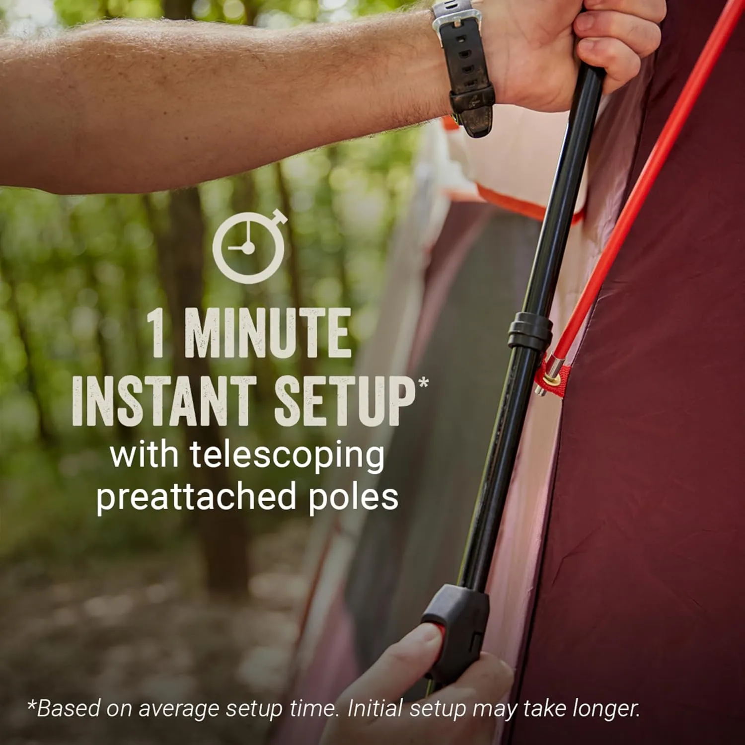 Coleman Skylodge Instant Tent 4/6/8 Person Tent Sets Up in About 1 Minute Weatherproof with Pre-Attached Poles & Carry Bag Made of PFAS-Free Materials