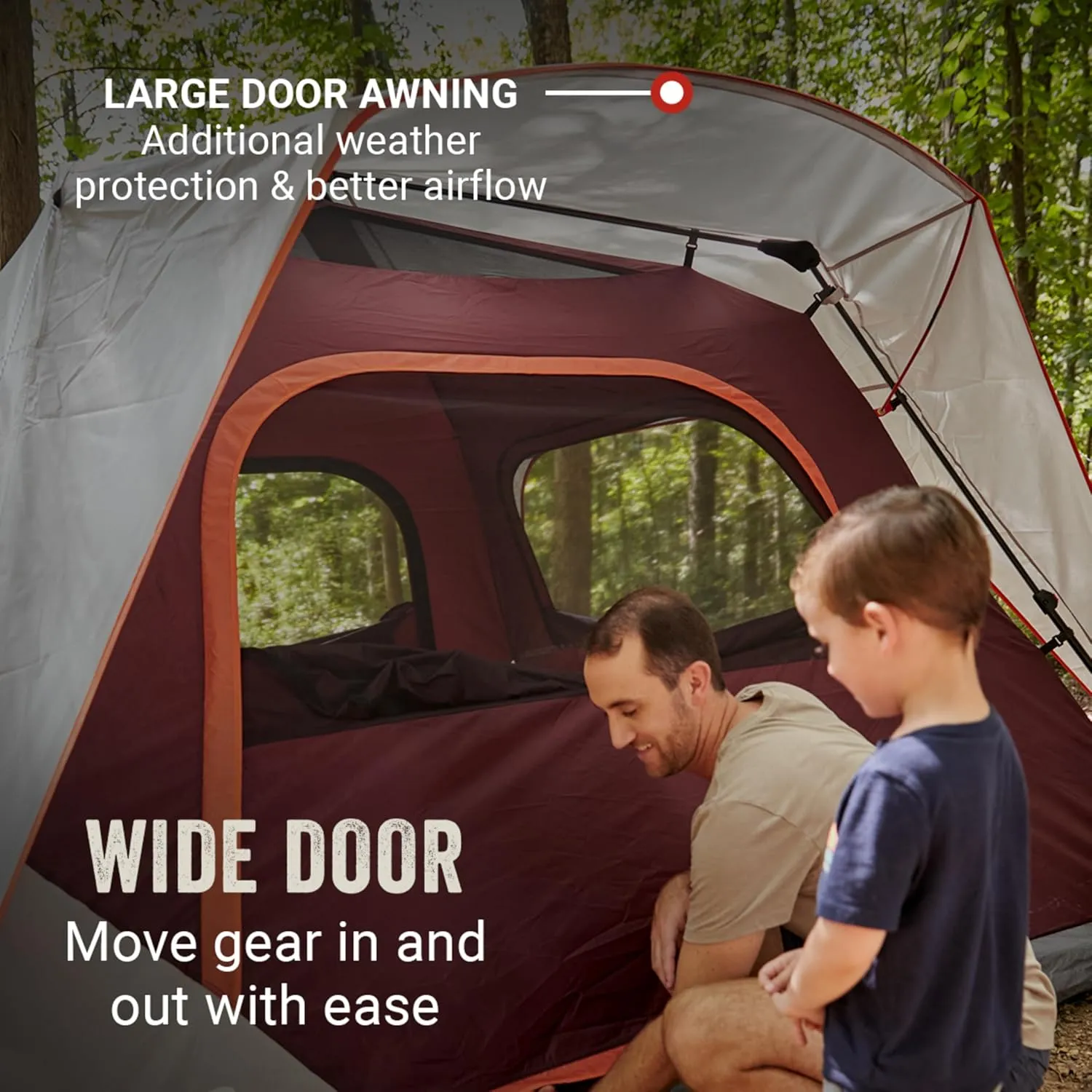 Coleman Skylodge Instant Tent 4/6/8 Person Tent Sets Up in About 1 Minute Weatherproof with Pre-Attached Poles & Carry Bag Made of PFAS-Free Materials