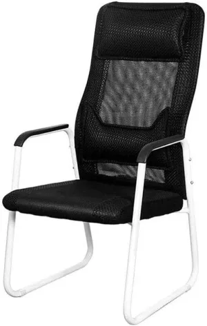 Conference Chair, Ergonomic Office Chair with High-Back Mesh Design, Adjustable Armrests & Memory Foam Cushion, Executive Reception Desk Chair