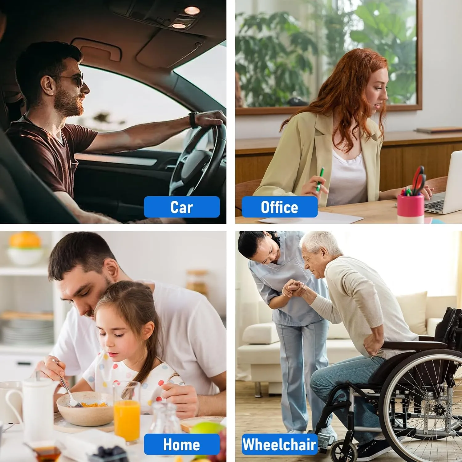 Cooling Gel Seat Cushion, Thickened Big Breathable Honeycomb Design Absorbs Pressure Points Gel Cushion with Anti-Slip Cover Cooling Seat Cushion for Office Chair Home Car Seat Cushion for Wheelchair