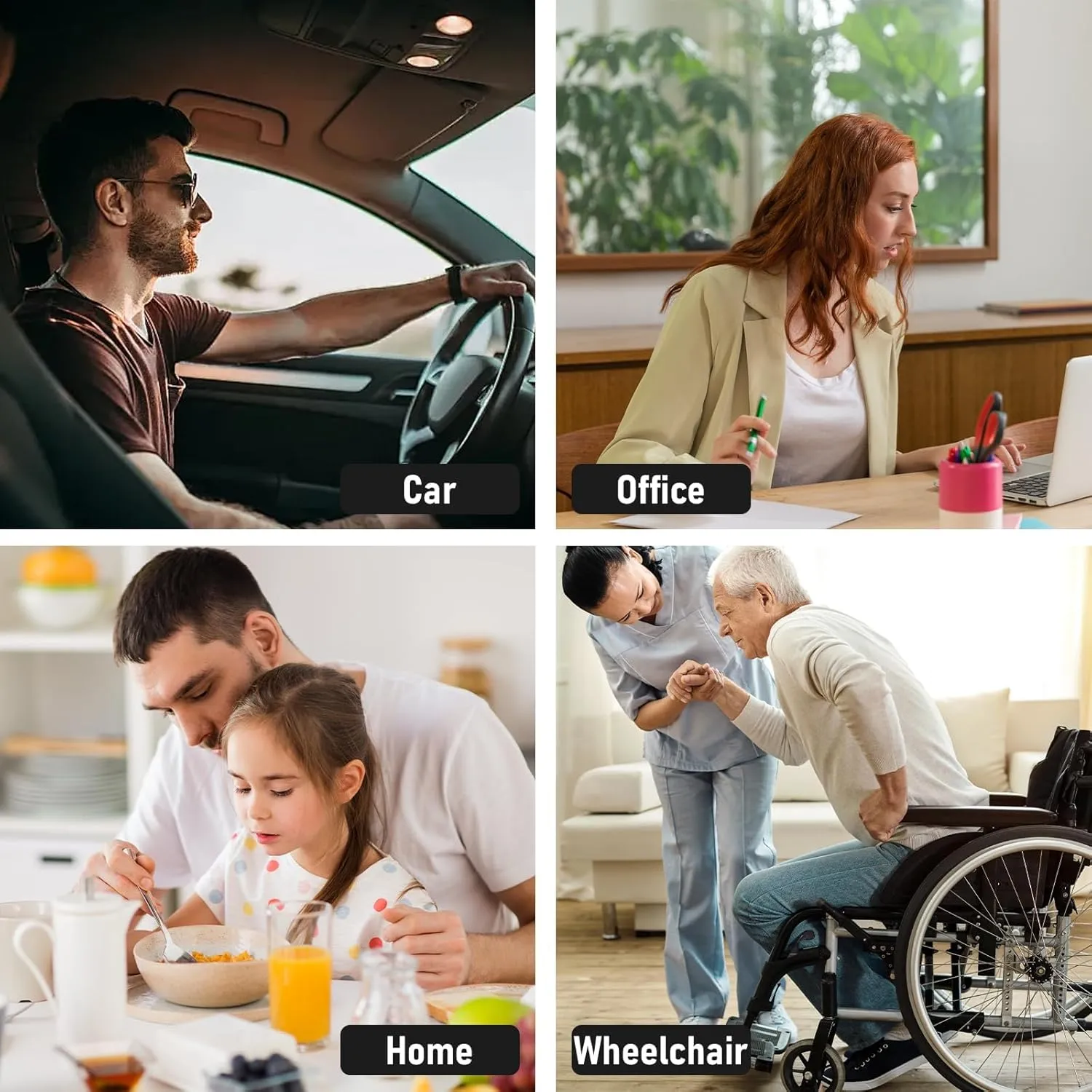Cooling Gel Seat Cushion, Thickened Big Breathable Honeycomb Design Absorbs Pressure Points Gel Cushion with Anti-Slip Cover Cooling Seat Cushion for Office Chair Home Car Seat Cushion for Wheelchair