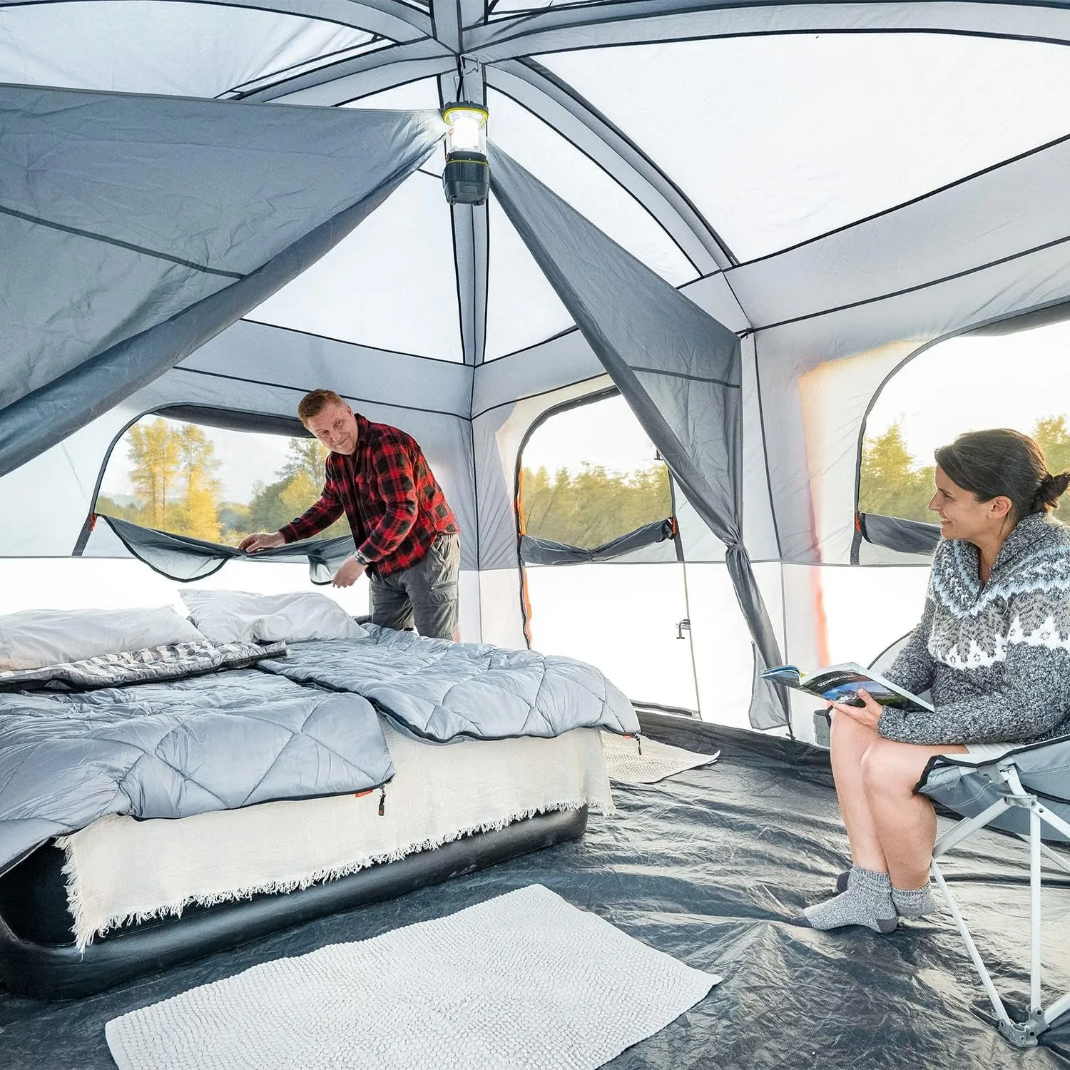 CORE Tent for Family Camping | 10 Person / 11 Person / 12 Person Large Multi Room Cabin Tents for Car Camping & Outdoor Adventures