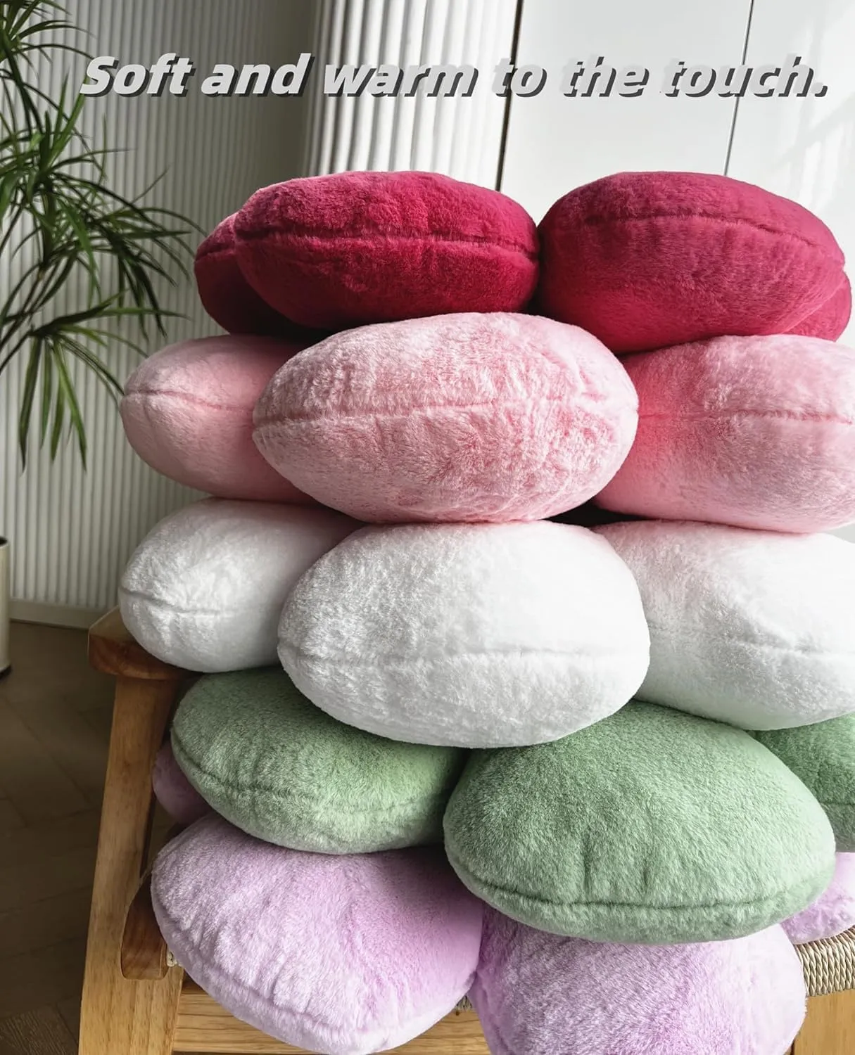 Daisy Pillow, 15.7In Cute Flower Shaped Decorative Plush Pillow for Sofa, Couch, Bed & Reading Tent