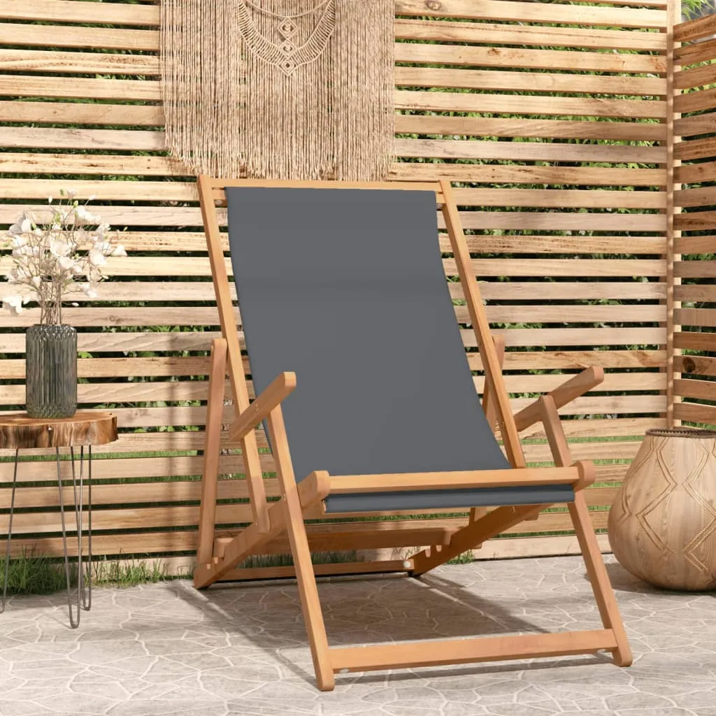 Deck Chair Teak 22.1"x41.3"x37.8" Blue