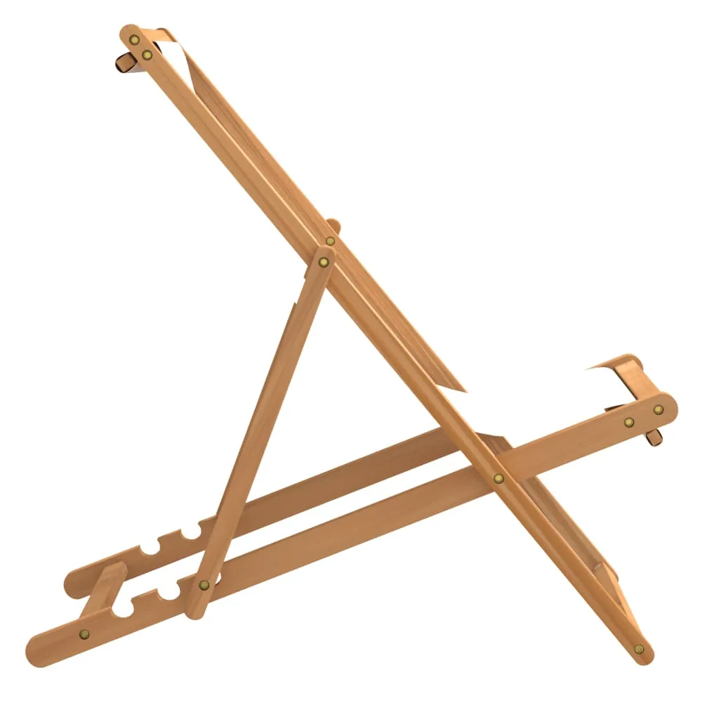 Deck Chair Teak 22.1"x41.3"x37.8" Blue