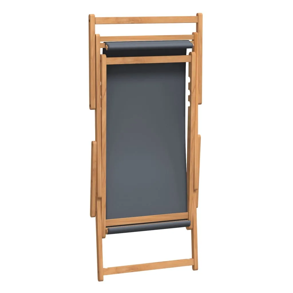 Deck Chair Teak 22.1"x41.3"x37.8" Blue