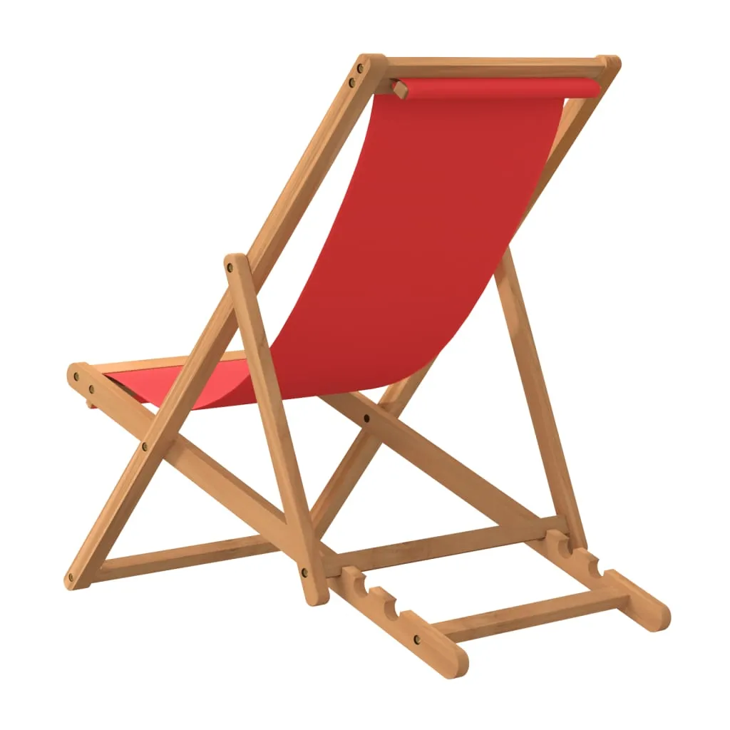Deck Chair Teak 22.1"x41.3"x37.8" Blue