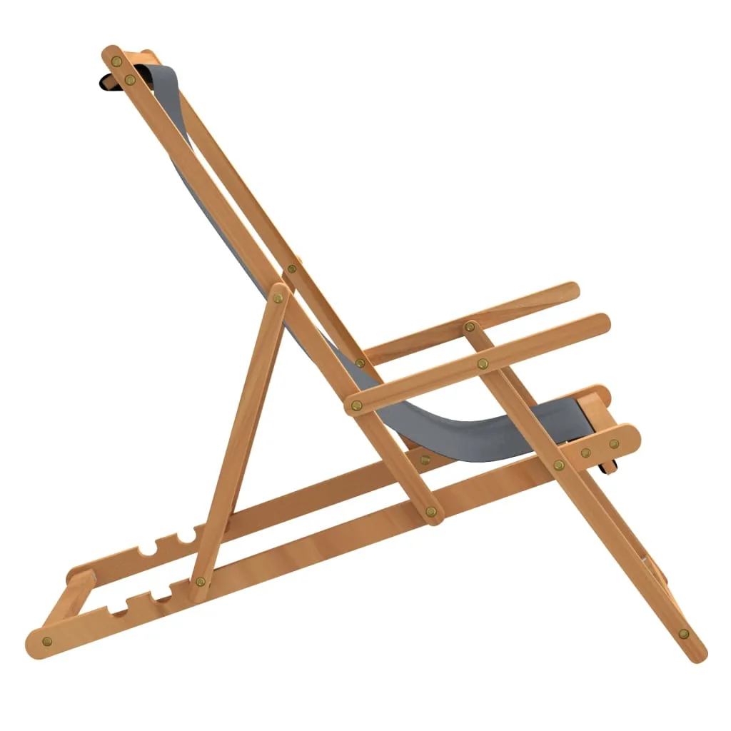 Deck Chair Teak 22.1"x41.3"x37.8" Blue
