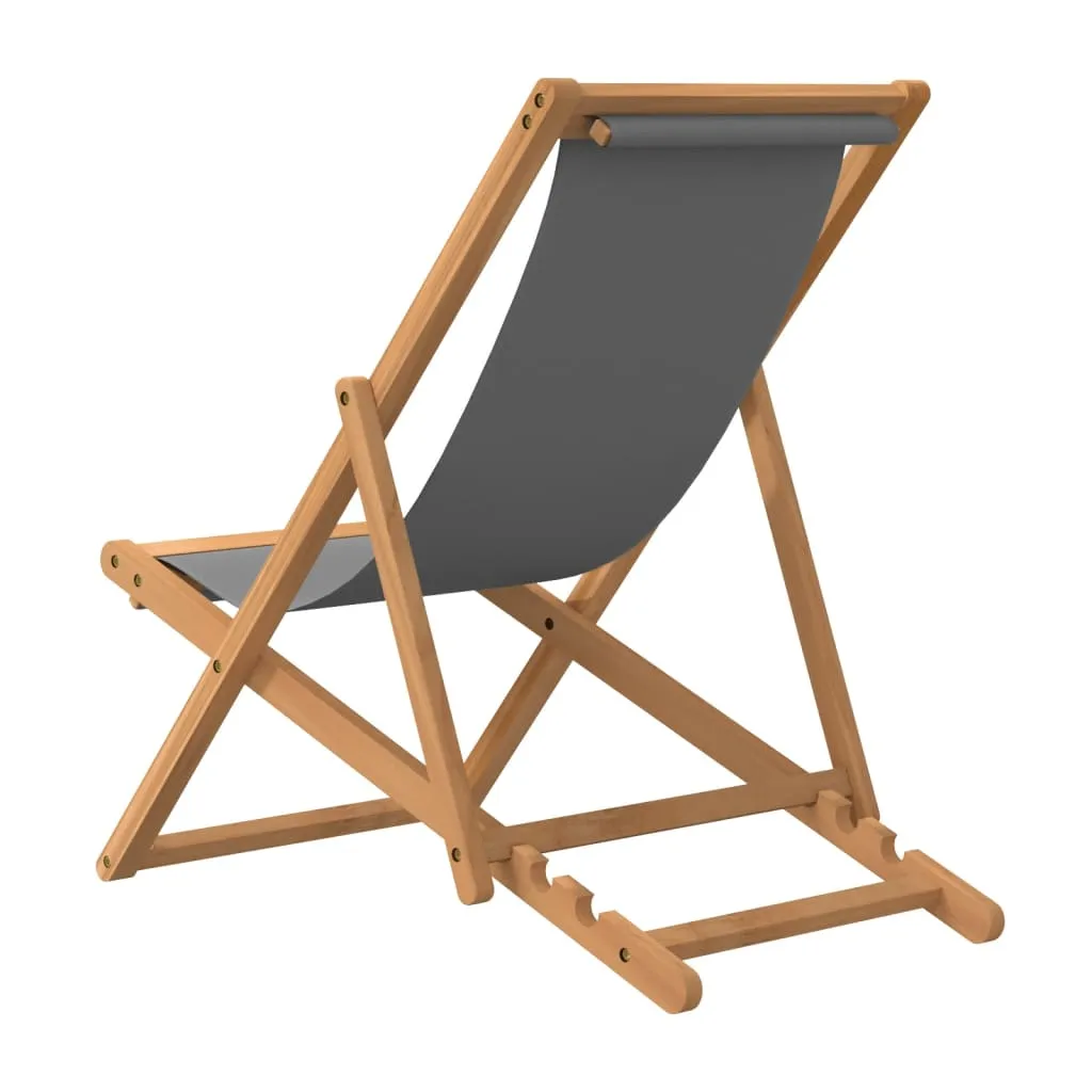 Deck Chair Teak 22.1"x41.3"x37.8" Blue