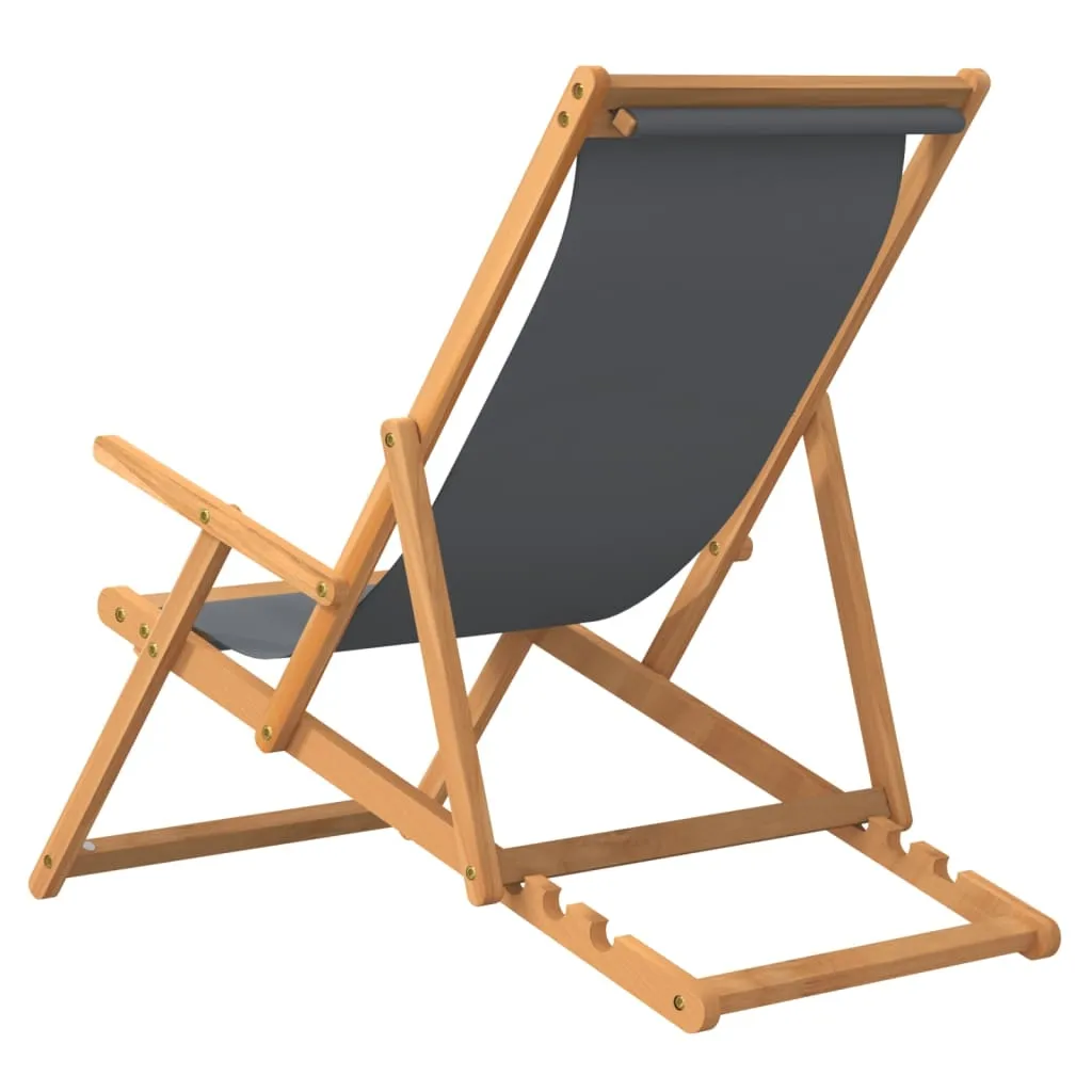 Deck Chair Teak 22.1"x41.3"x37.8" Blue