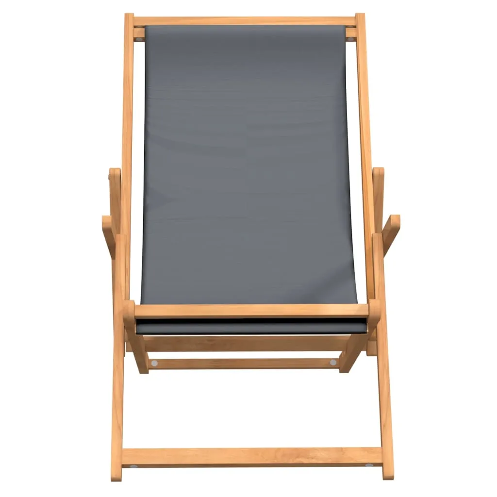 Deck Chair Teak 22.1"x41.3"x37.8" Blue