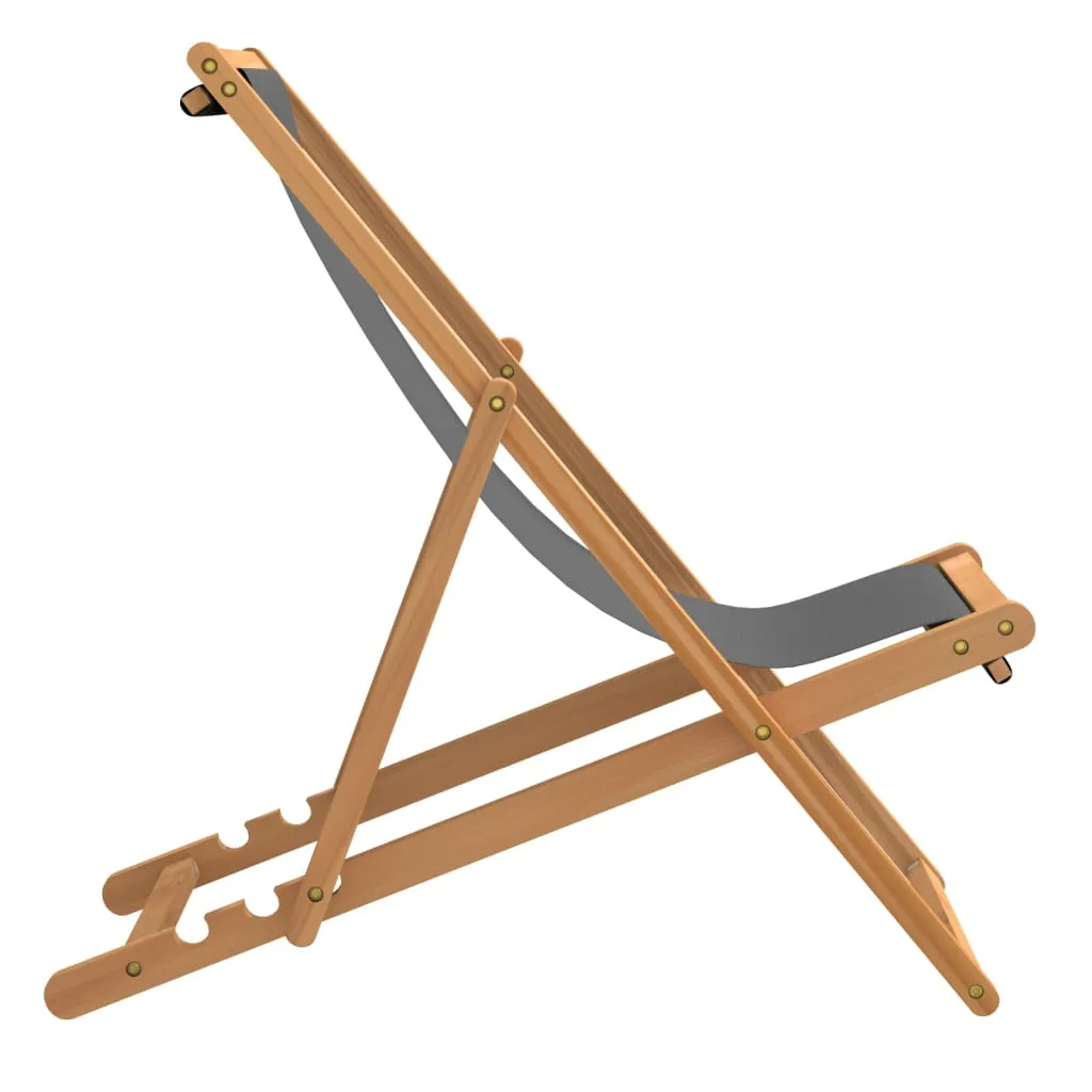 Deck Chair Teak 22.1"x41.3"x37.8" Blue
