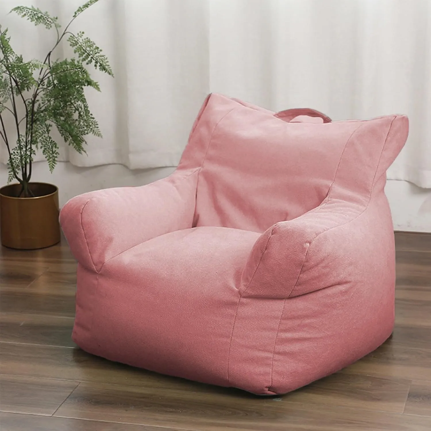 DELURA Bean Bag Chair,Puff Chair,Lazy Sofas Cover Chairs Without Filler Lounger Seat Bean Bag Pouf Puff Couch Tatami Living Room Beanbags (Color : F)