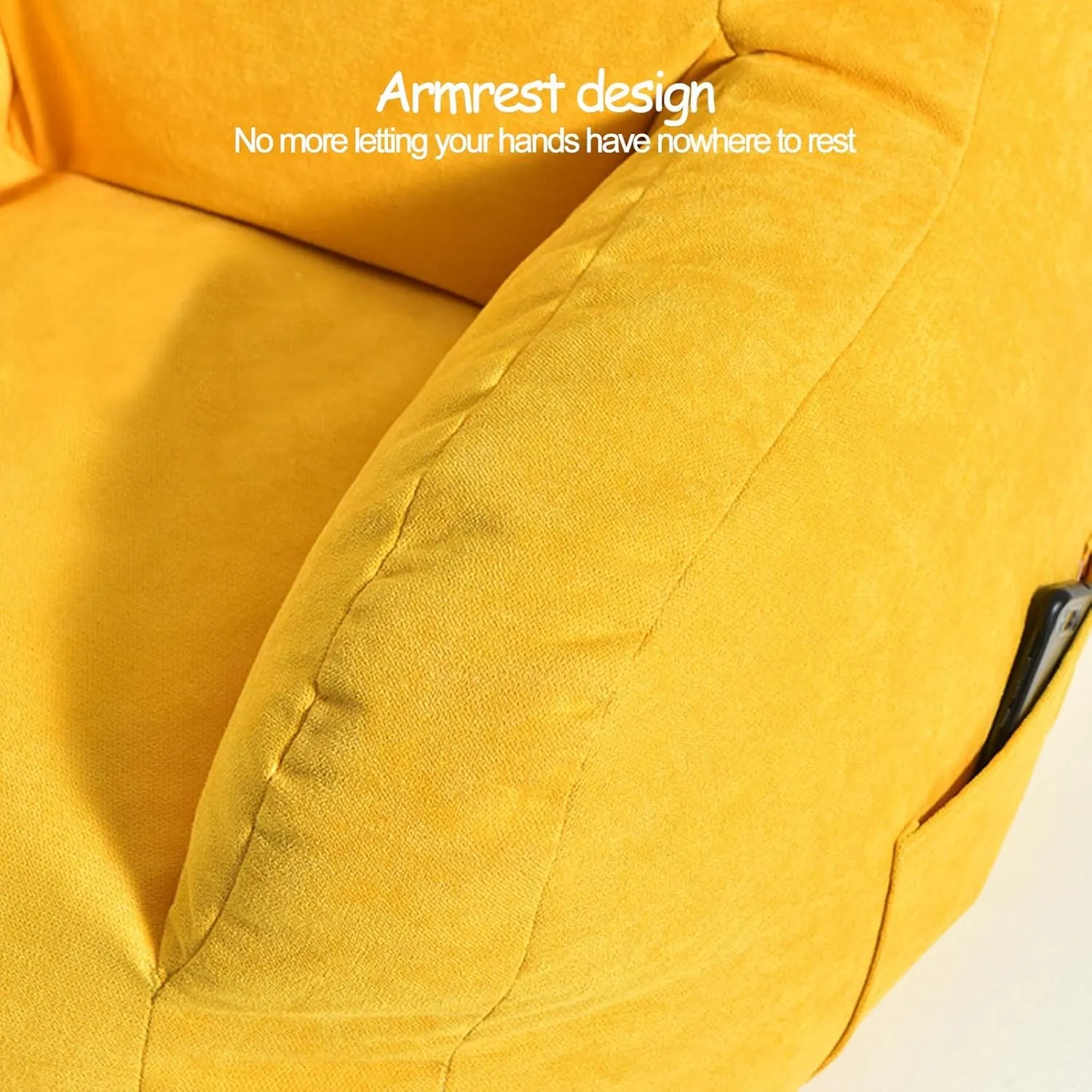 DELURA Bean Bag Chair,Puff Chair,Lazy Sofas Cover Chairs Without Filler Lounger Seat Bean Bag Pouf Puff Couch Tatami Living Room Beanbags (Color : F)