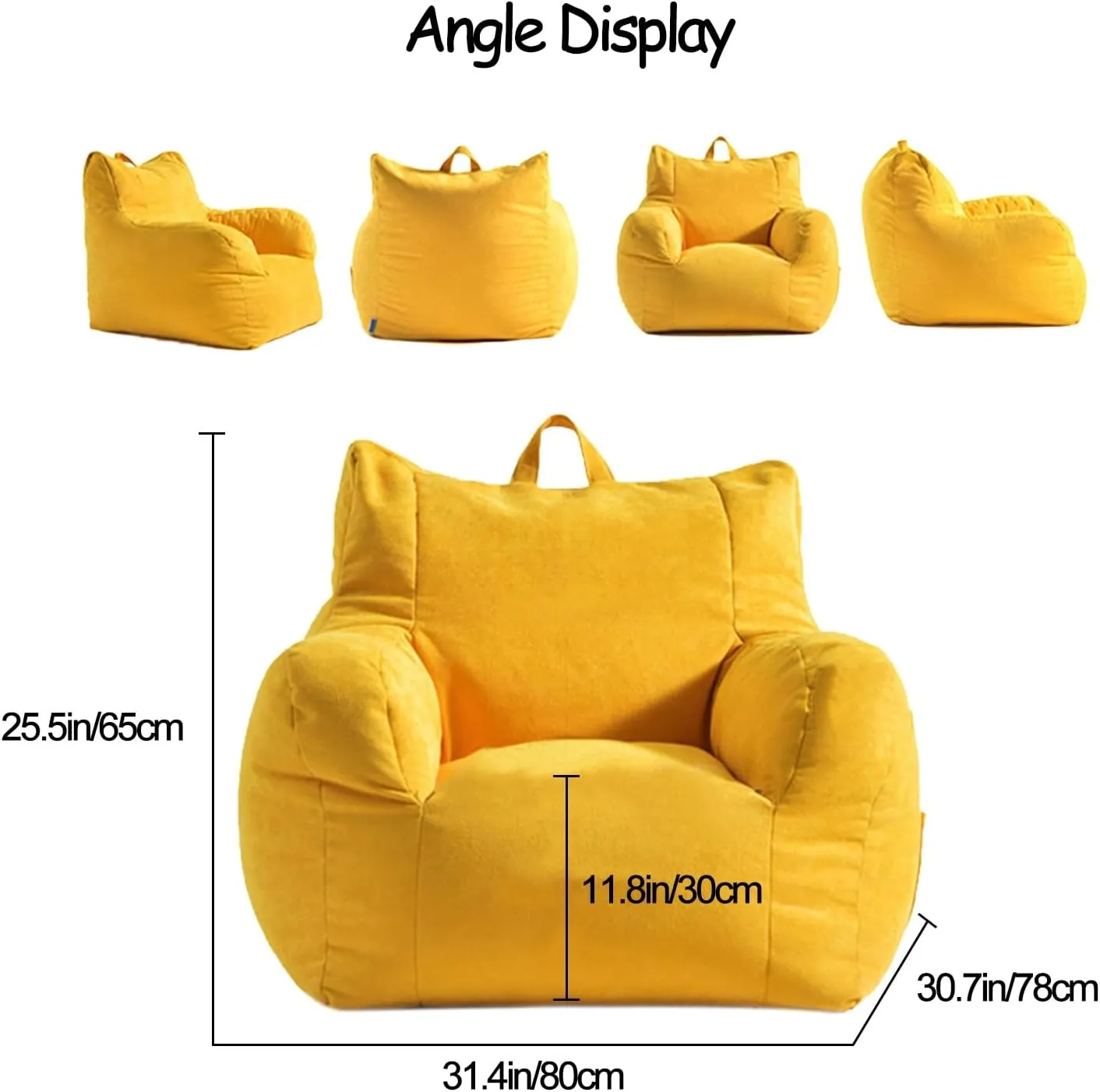 DELURA Bean Bag Chair,Puff Chair,Lazy Sofas Cover Chairs Without Filler Lounger Seat Bean Bag Pouf Puff Couch Tatami Living Room Beanbags (Color : F)