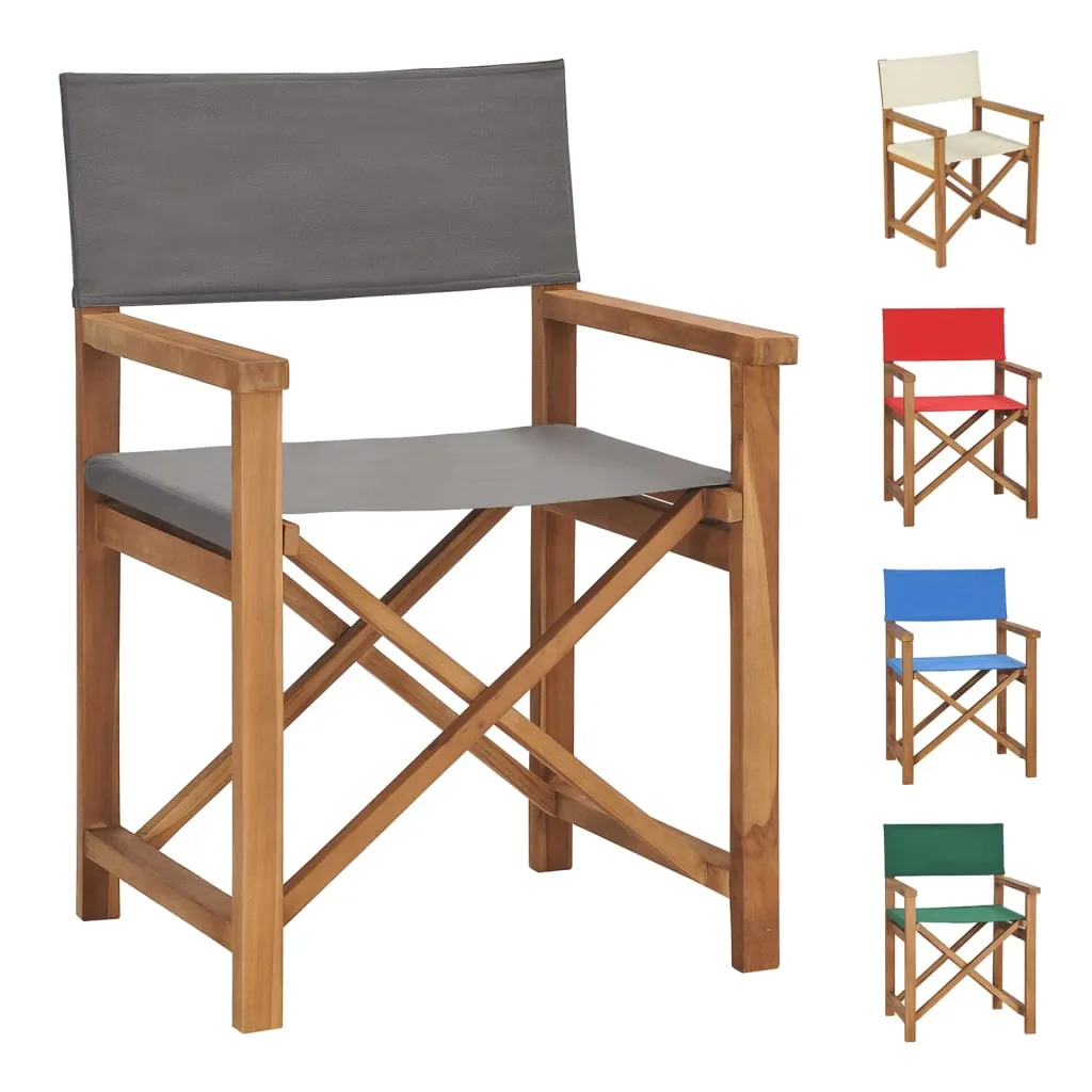 Director's Chair Outdoor Garden Foldable Camping Chair Solid Wood Teak