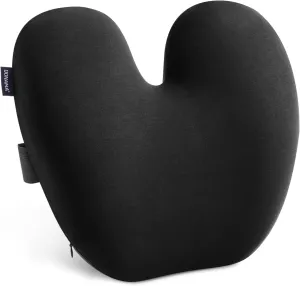 DONAMA Ergonomic Lumbar Pillow for Back Support - High-Density Memory Foam Cushion for Pain Relief - Lumbar Support Cushion w/Strap for Office Chair, Car, Home, and Travel