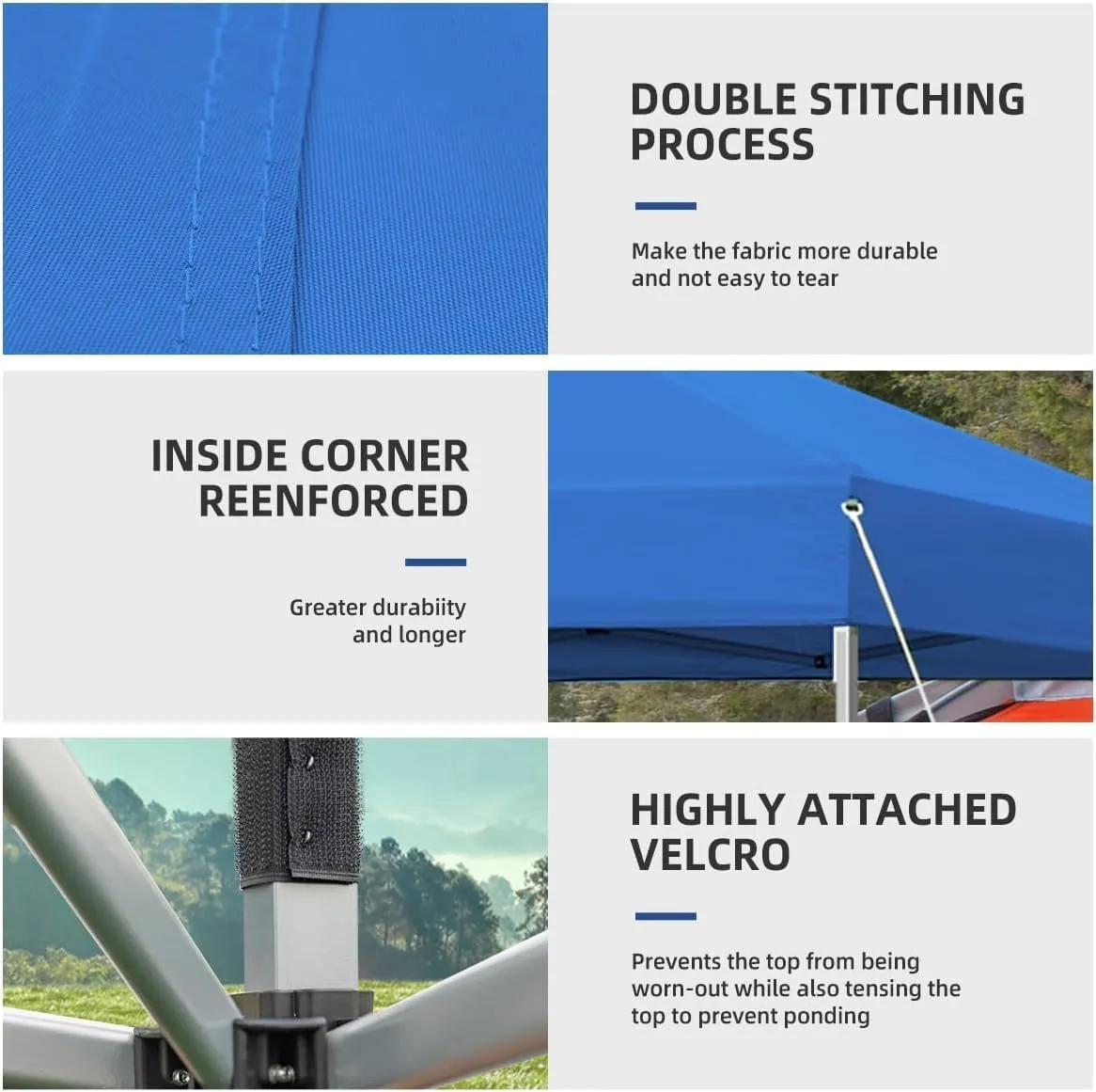 Durable Ez Pop-up Canopy Tent Commercial-Series (6x6, Blue)